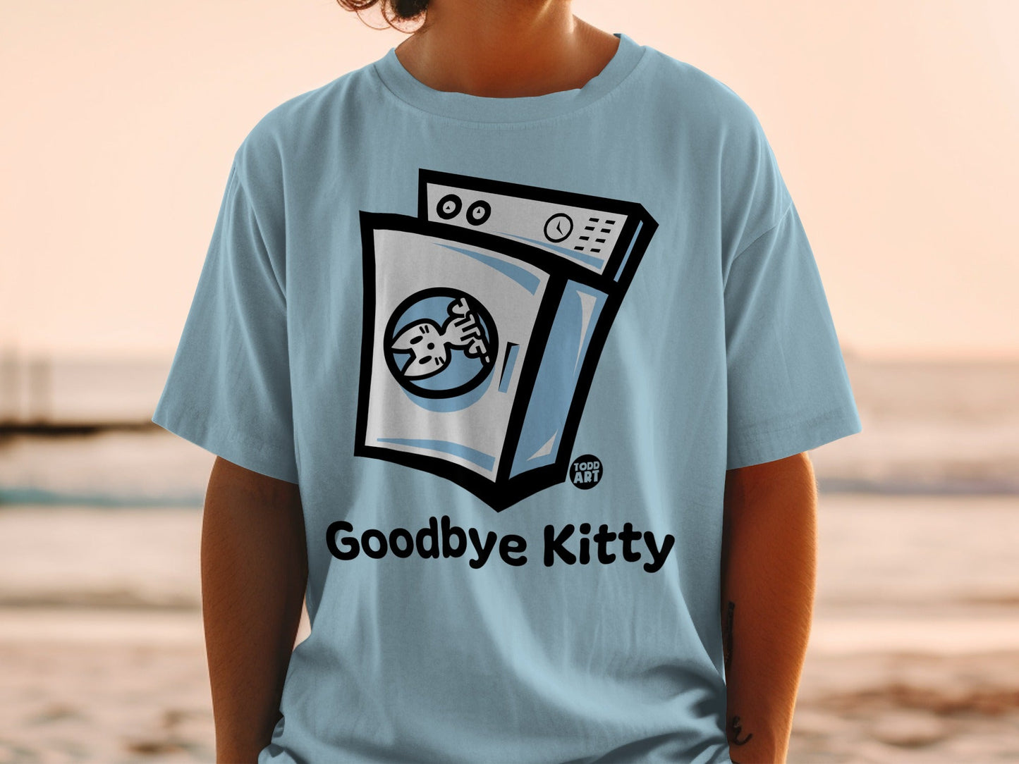 Goodbye Kitty Graphic Design T-Shirt for Casual Wear