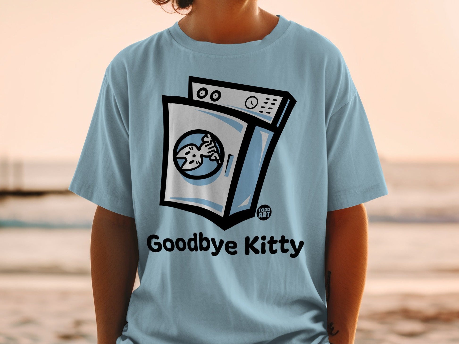 Goodbye Kitty Graphic Design T-Shirt for Casual Wear