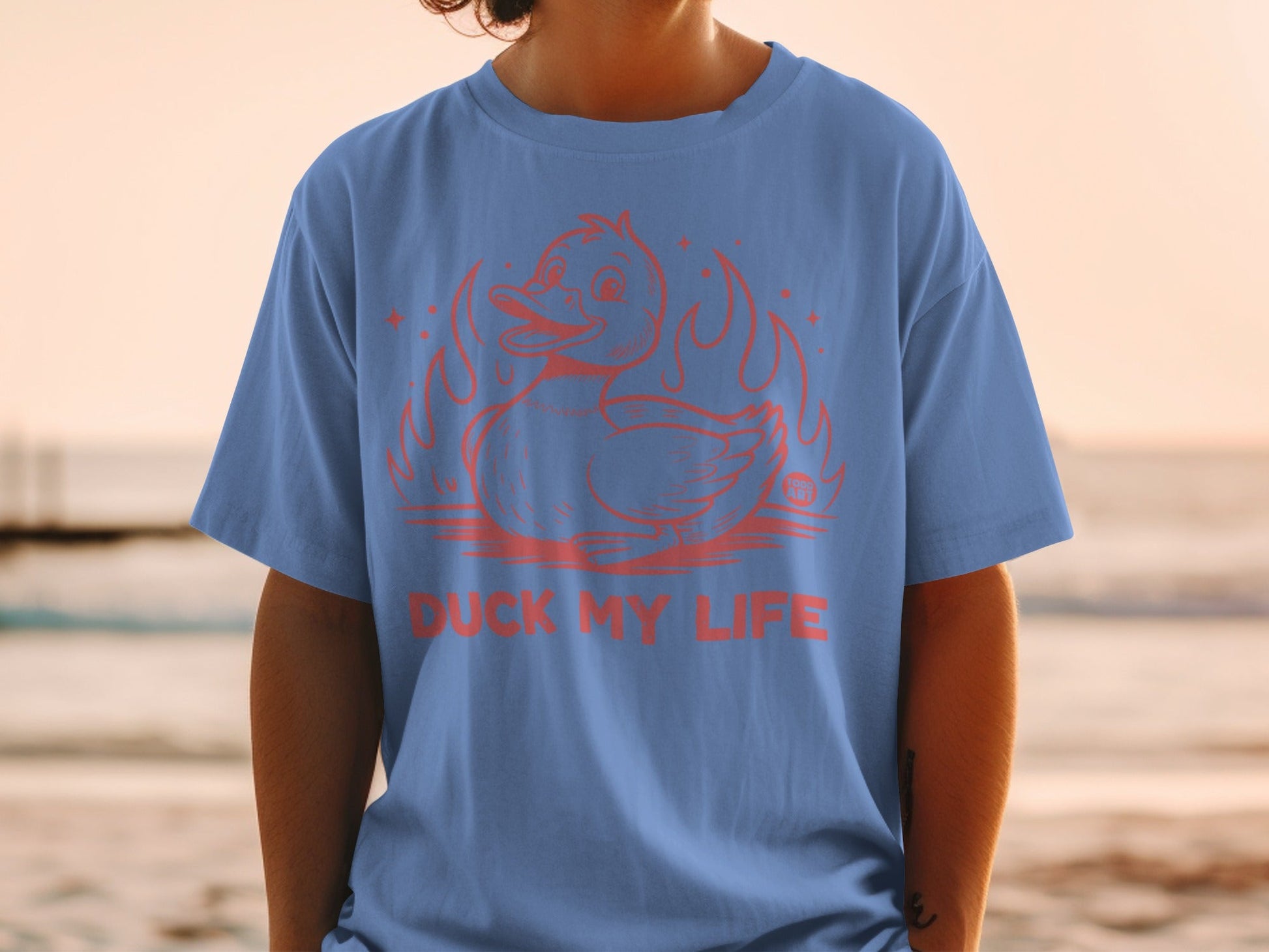 Duck My Life Flaming Duck Graphic T-shirt