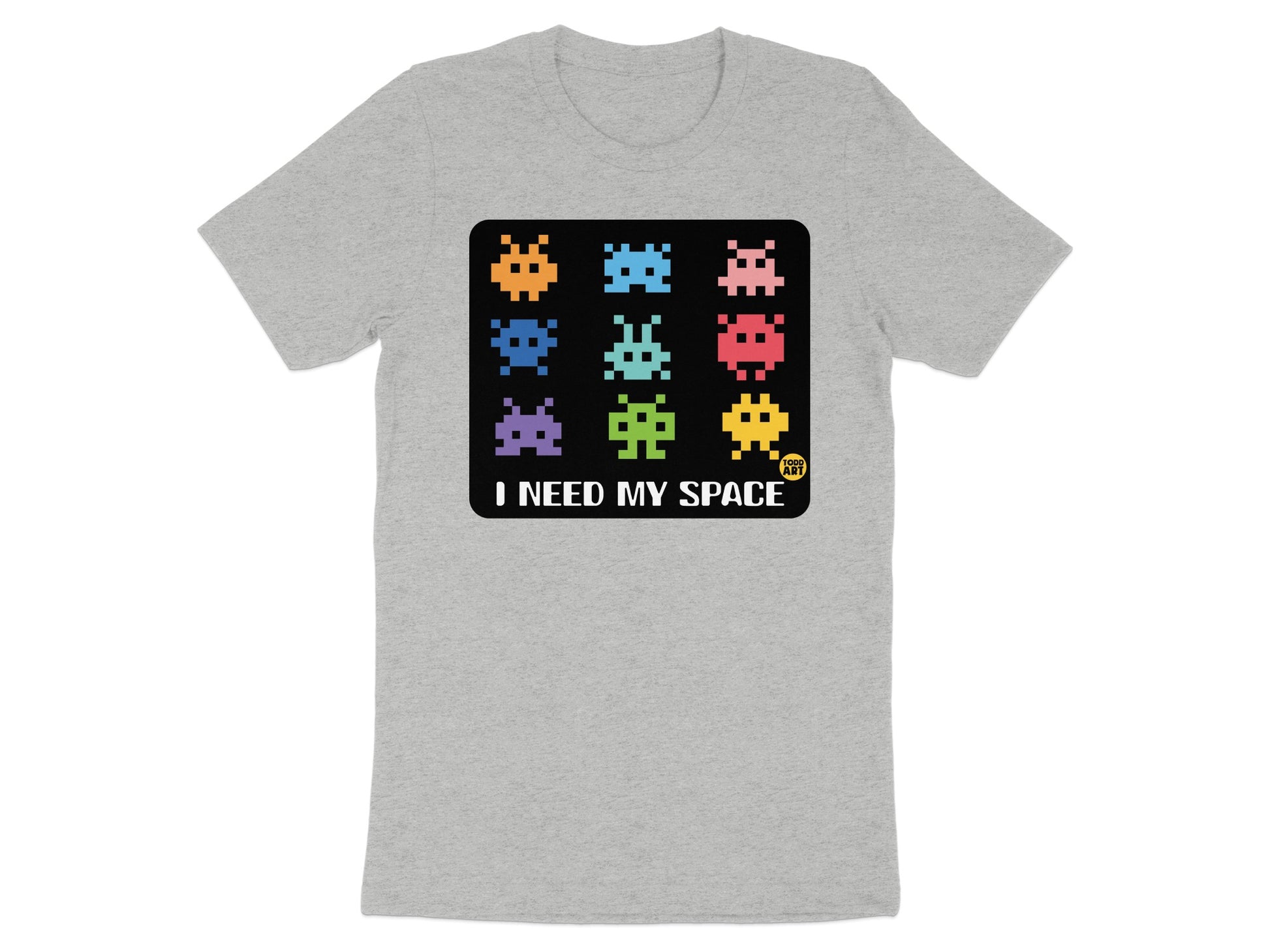 I Need My Space Colorful Aliens Graphic T-shirt