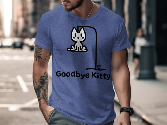 Goodbye Kitty Graphic T-shirt for a Unique Casual Look