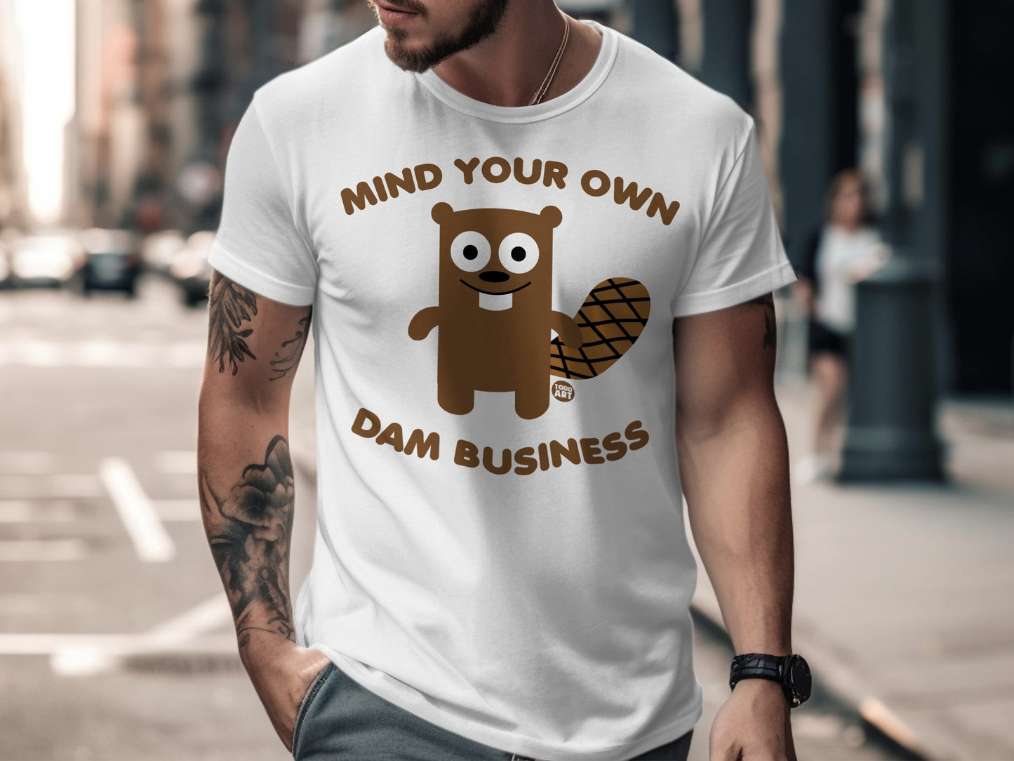 Mind Your Own Dam Business Beaver Graphic Shirt
