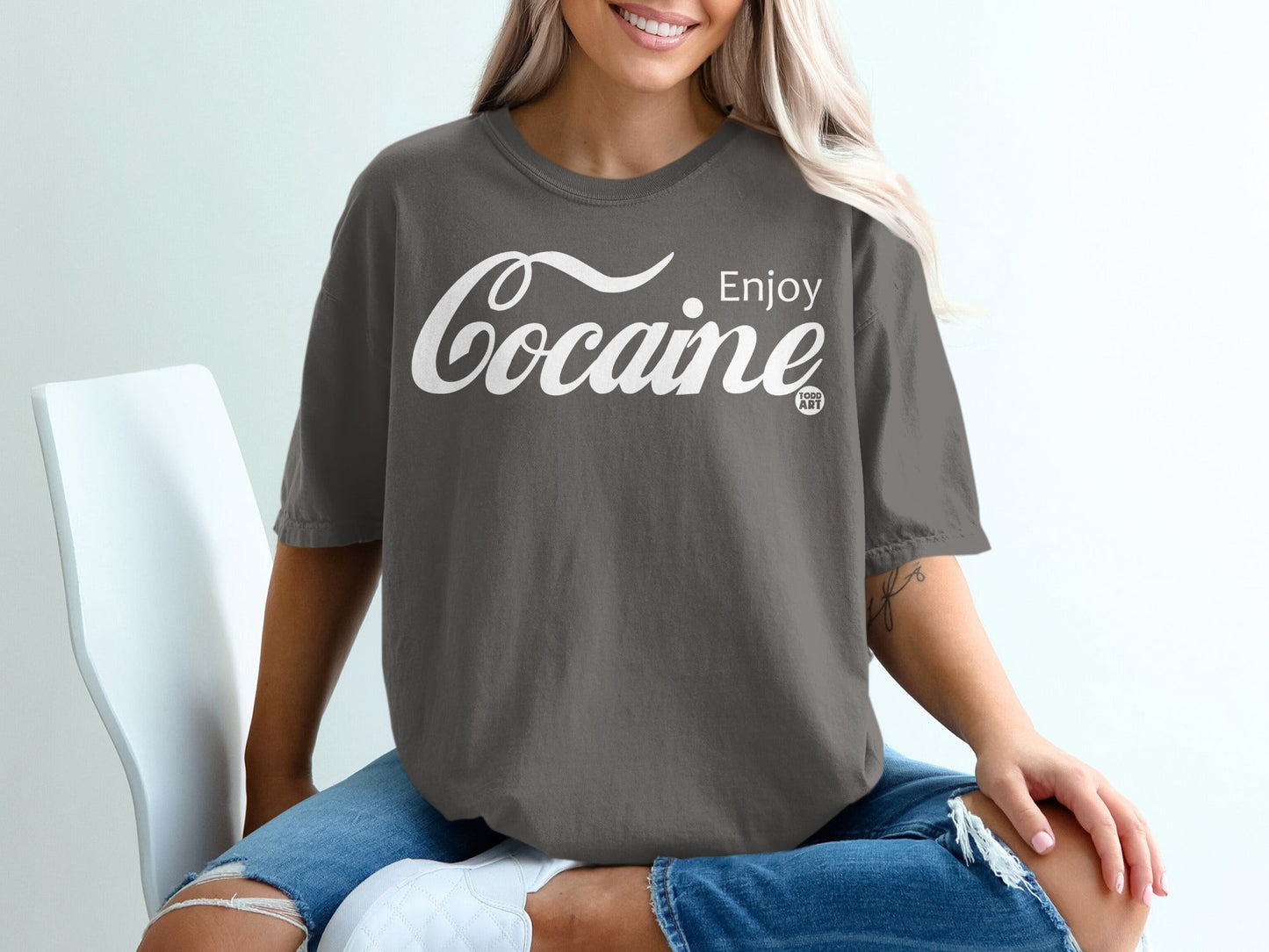 Vintage Style Enjoy Cocaine Graphic T-Shirt