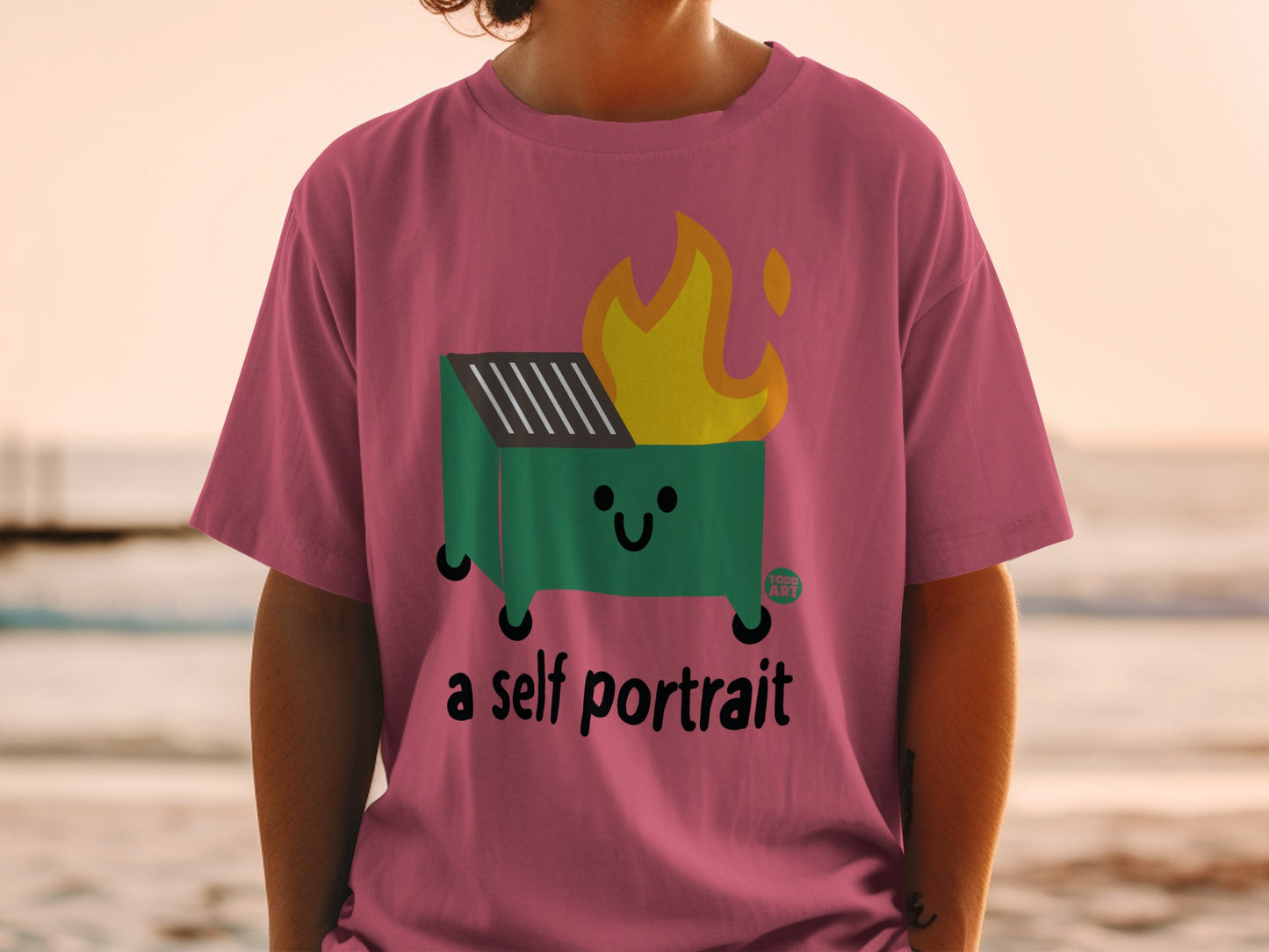 Smiley Dumpster Fire a self portrait design product type