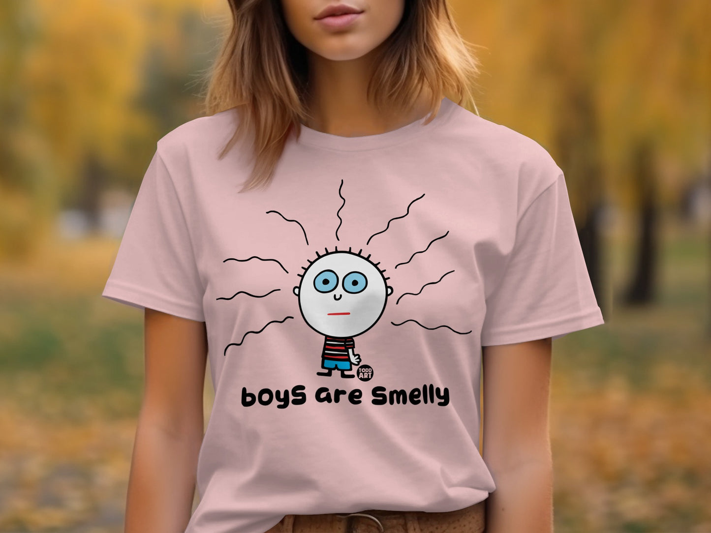 Funny Boys are Smelly Graphic Tee Shirt