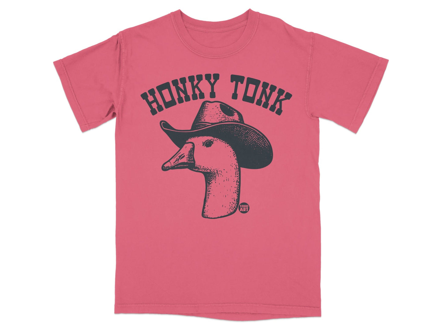 Honky Tonk Duck Wearing Cowboy Hat Graphic Tee