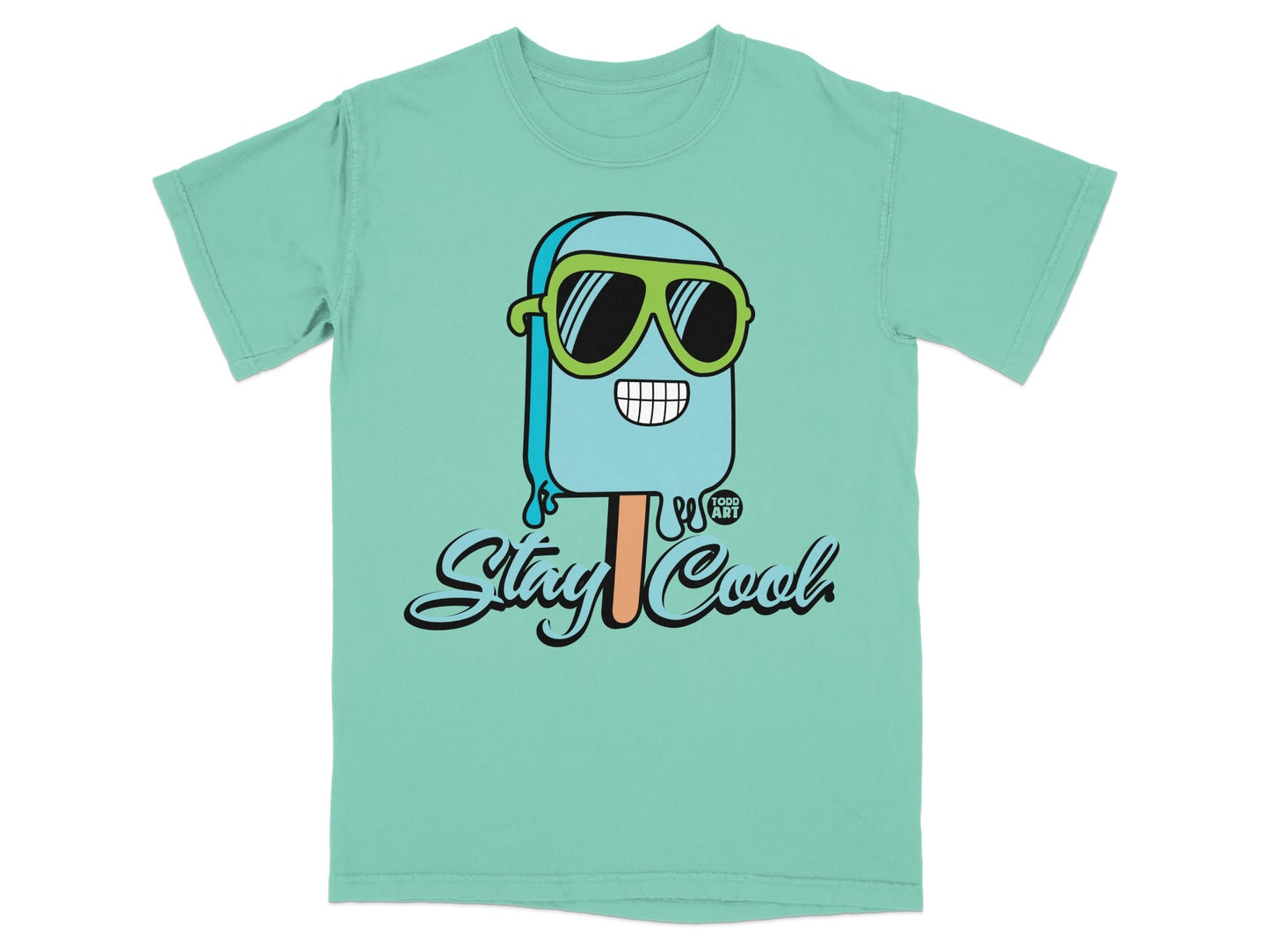 Stay Cool Todd Art Popsicle Design T-Shirt