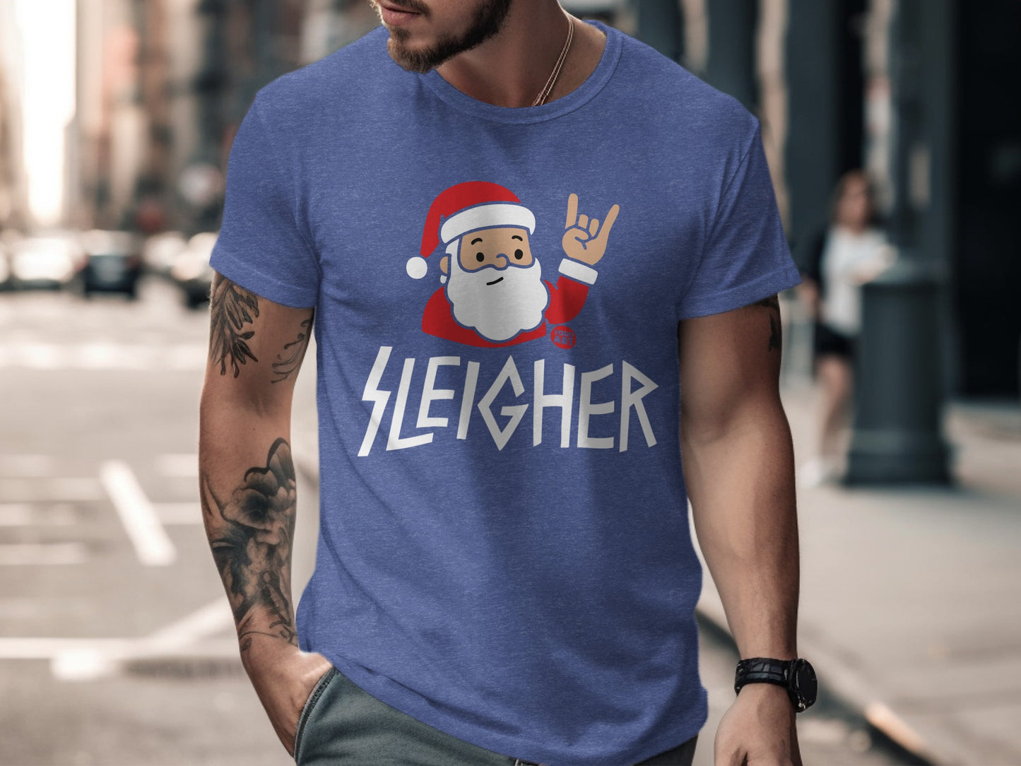 Santa Claus Sleigher Rock T-shirt Christmas Product