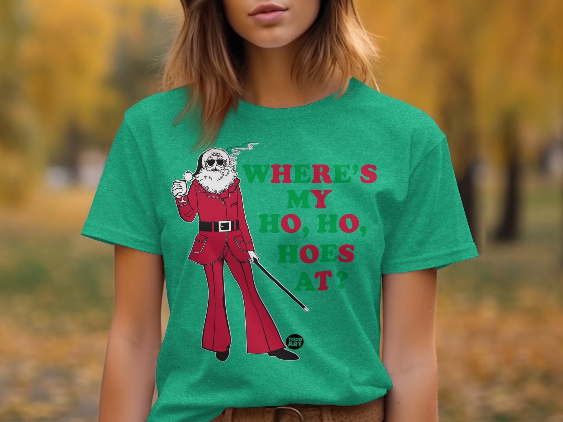 Where's My Ho Ho Hoes At Funny Holiday Shirt