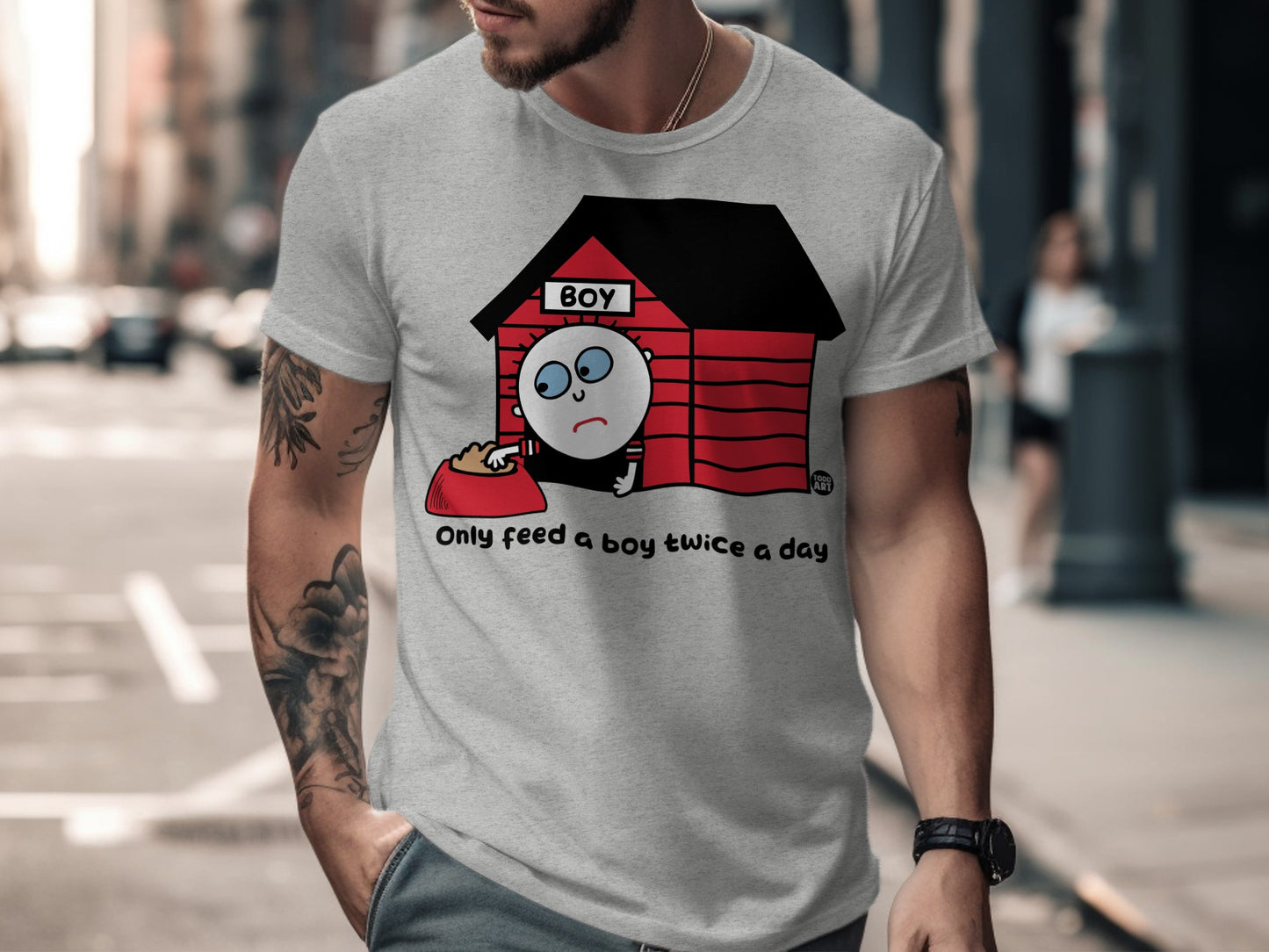 Only Feed A Boy Twice A Day Graphic T-Shirt
