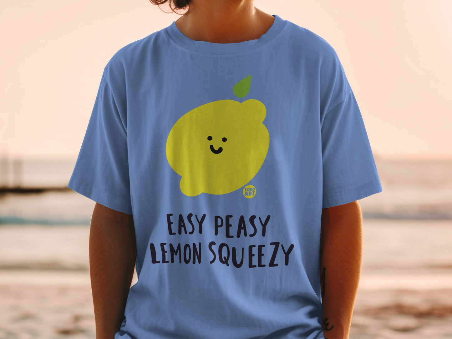 Smiling Cartoon Lemon Easy Peasy Squeezy Blue product type