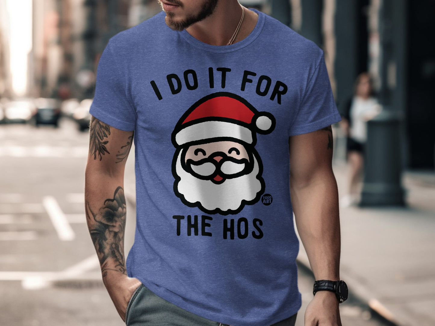 I Do It For The Hos Santa Christmas Shirt product