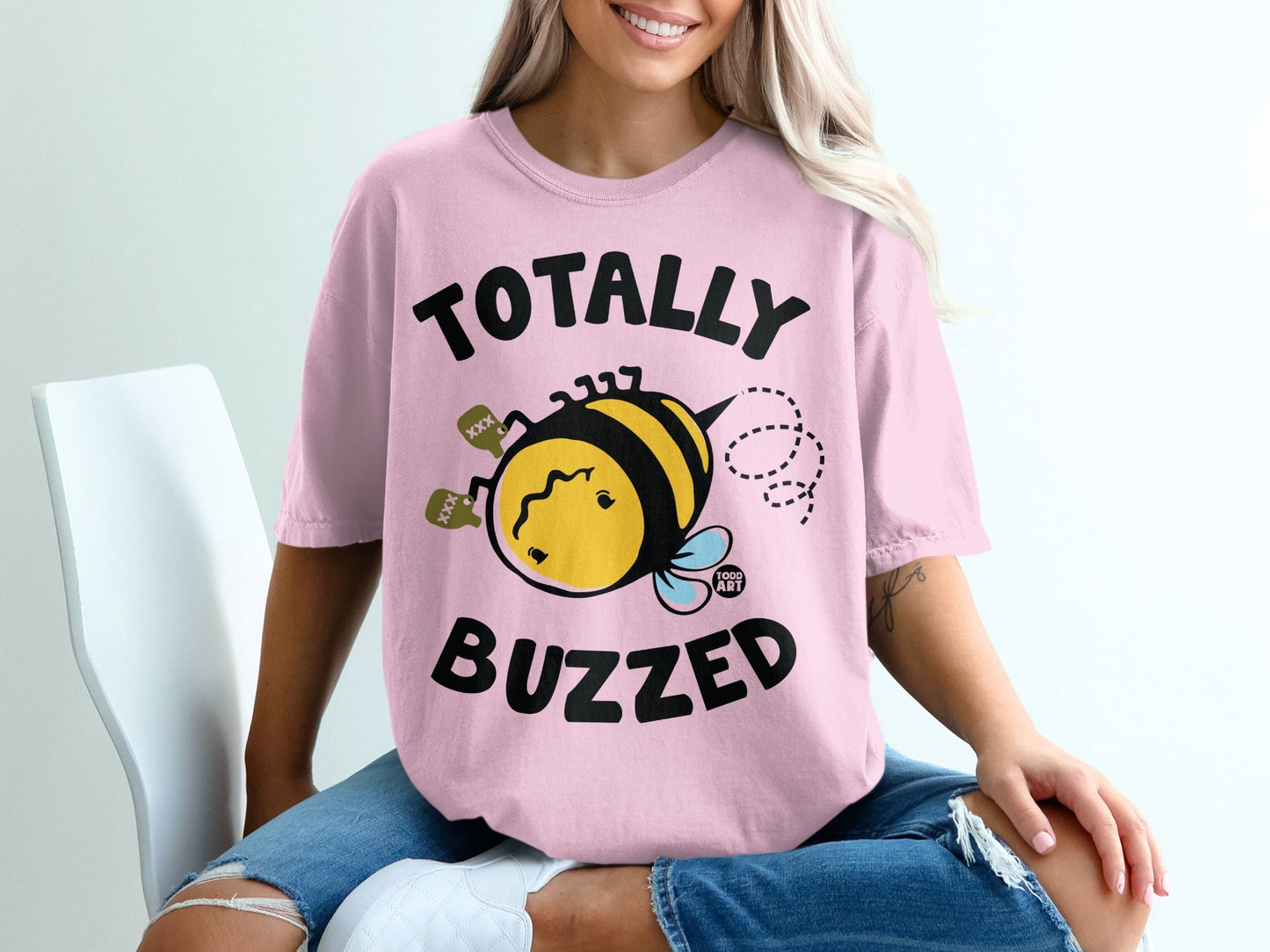 Totally Buzzed Cute Bee Graphic Women's T-Shirt