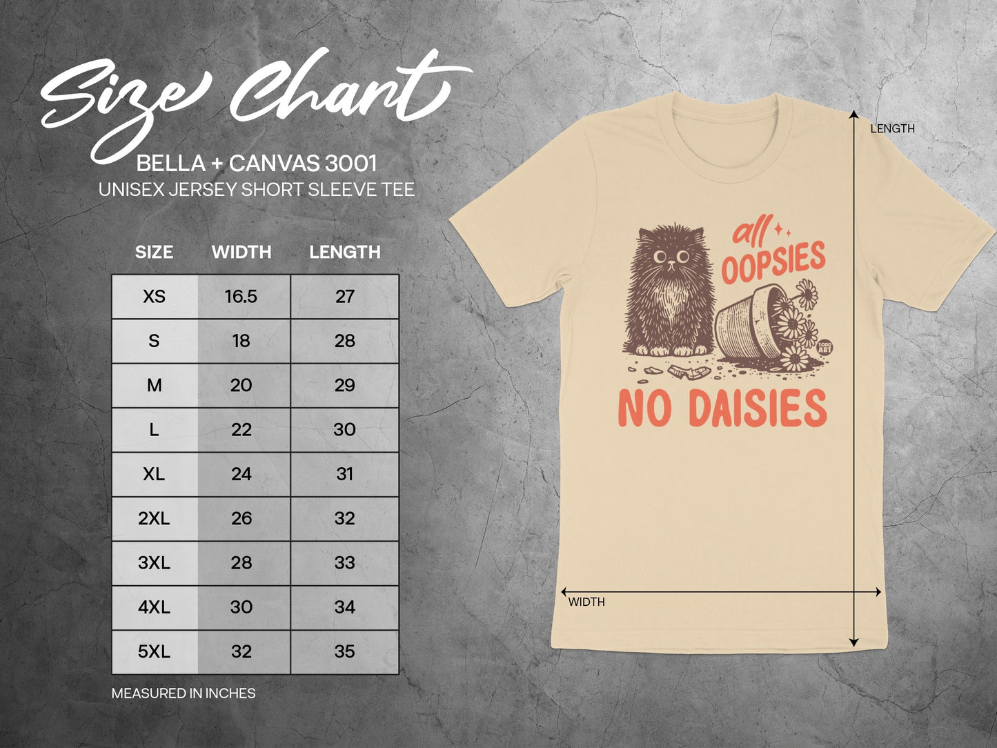 All Oopsies No Daisies Funny Cat Illustration Shirt