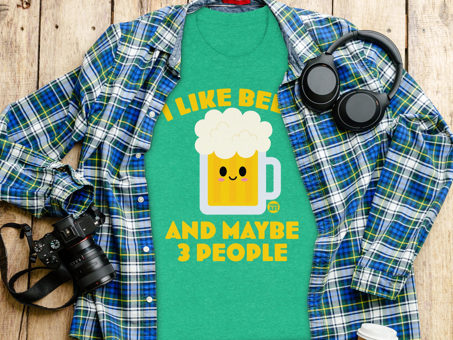I Like Beer And Maybe 3 People Funny Graphic Tee