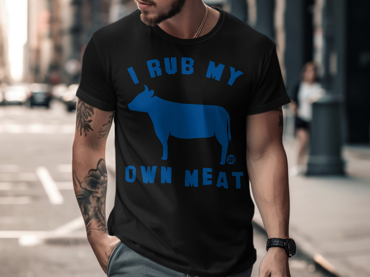 I Rub My Own Meat Graphic Shirt for BBQ Enthusiasts