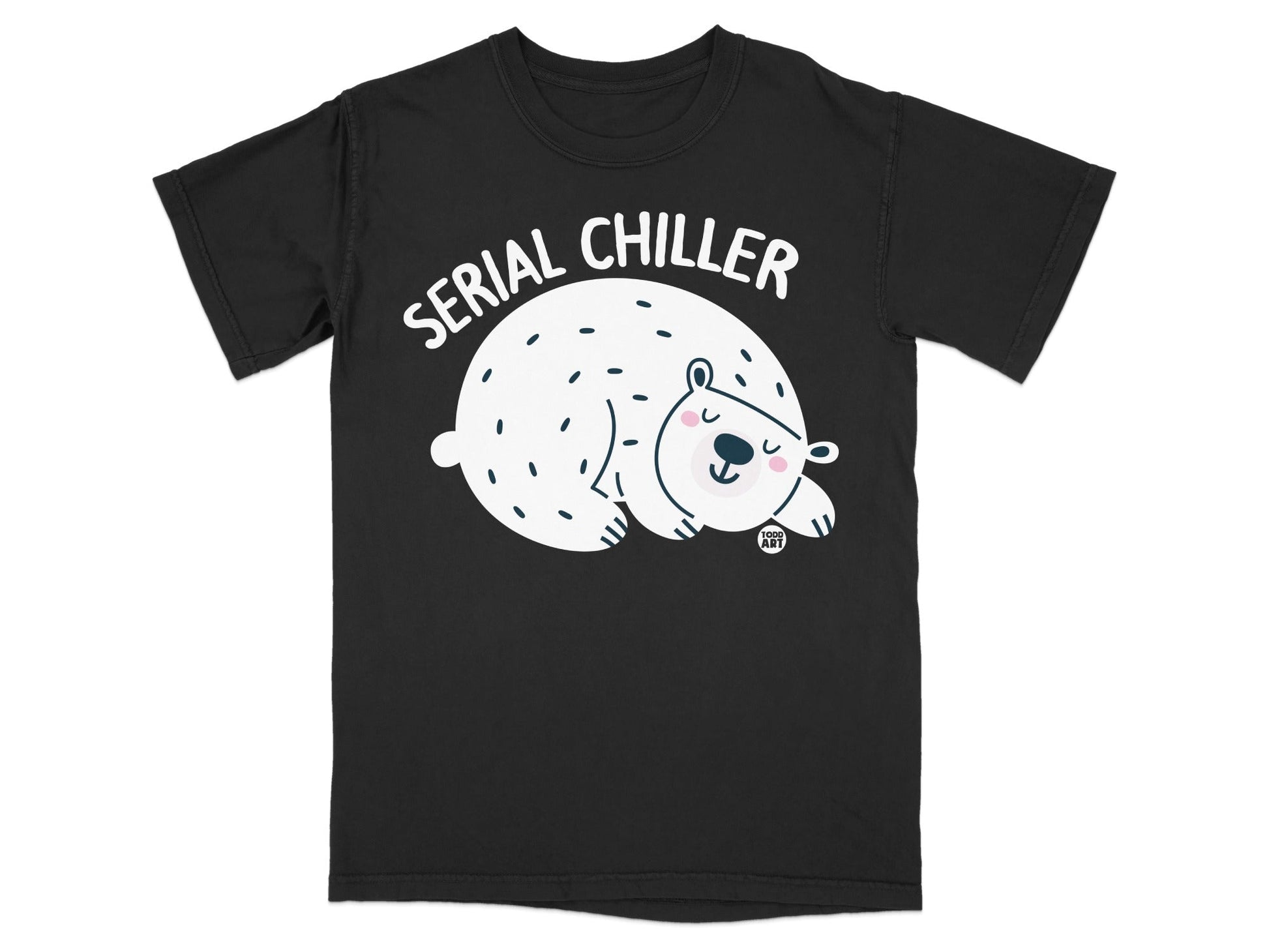 Serial Chiller Sleeping Polar Bear T-shirt Design
