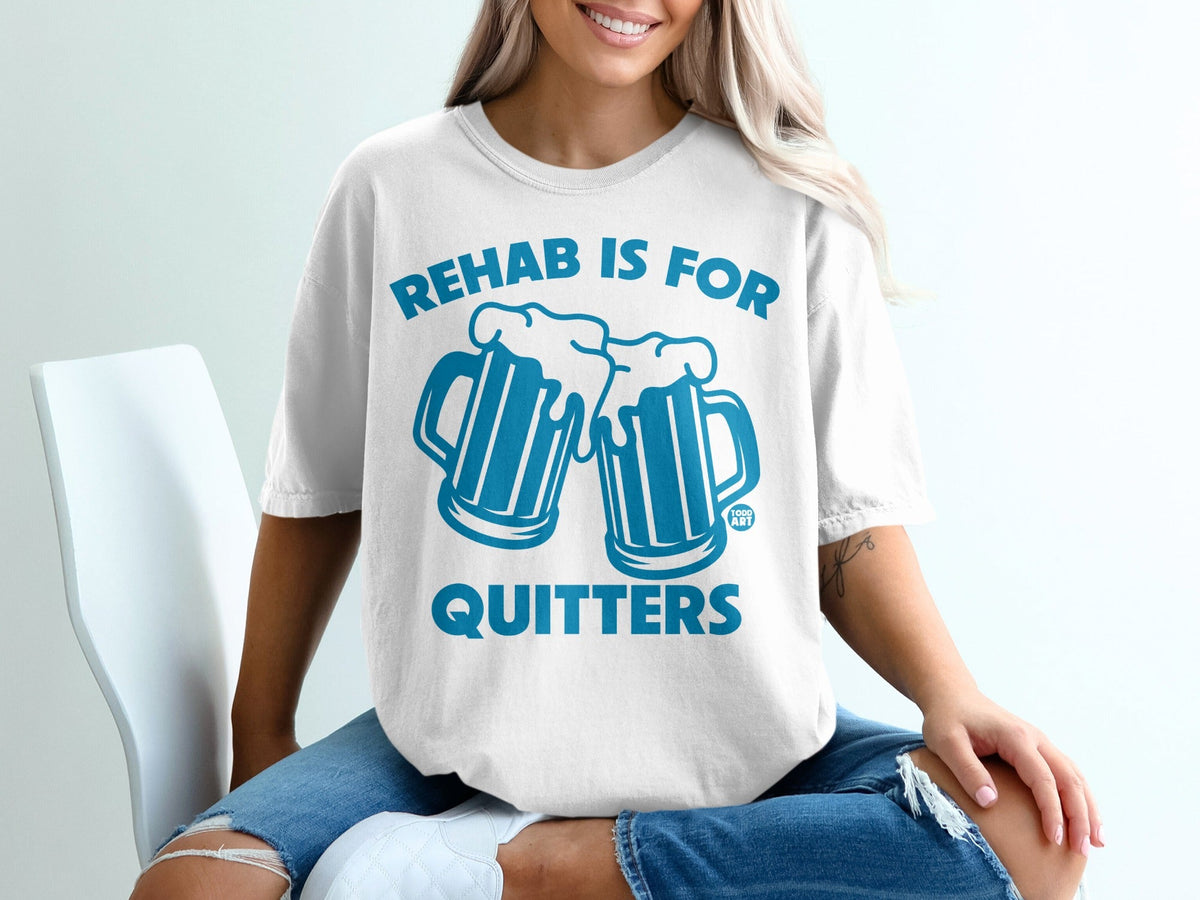 Rehab Is For Quitters Beer Mug Graphic T-shirt