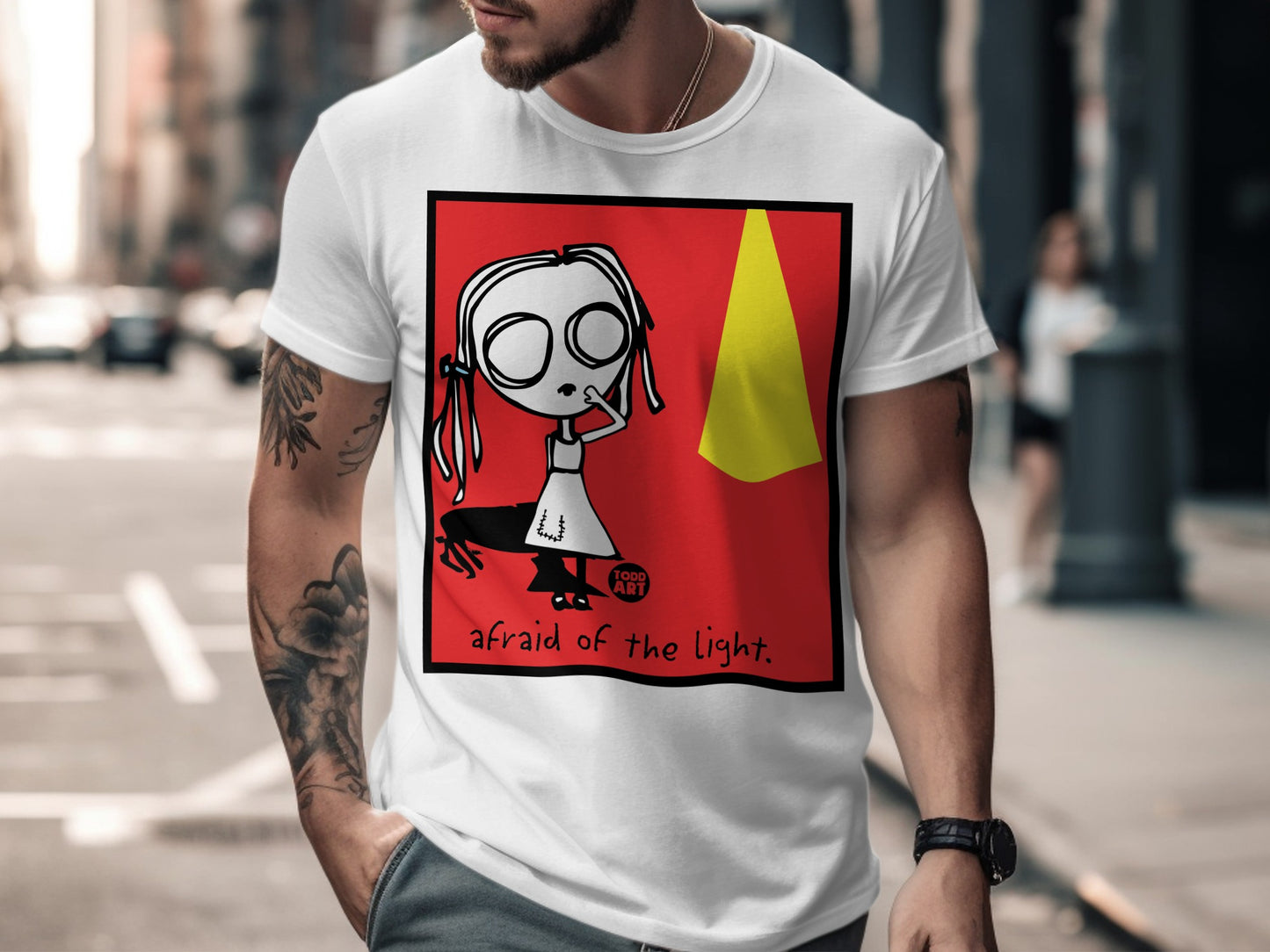 Unique Afraid of the Light Graphic Tee for Fashion Enthusiasts