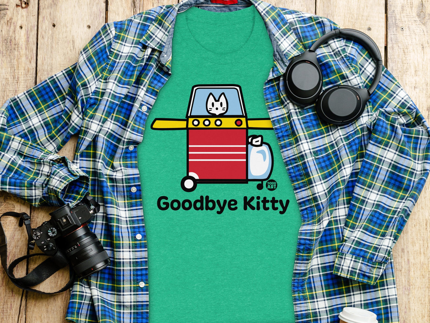 Goodbye Kitty Cute Fun Graphic T-Shirt Product