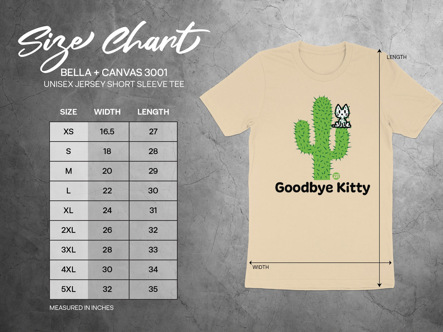Goodbye Kitty Cactus Cute Graphic T-Shirt