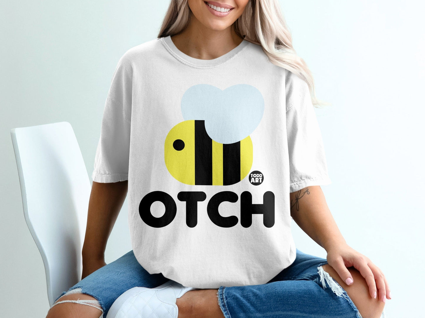 Cute OTCH Bee Graphic Todd Art Shirt for Everyday Wear