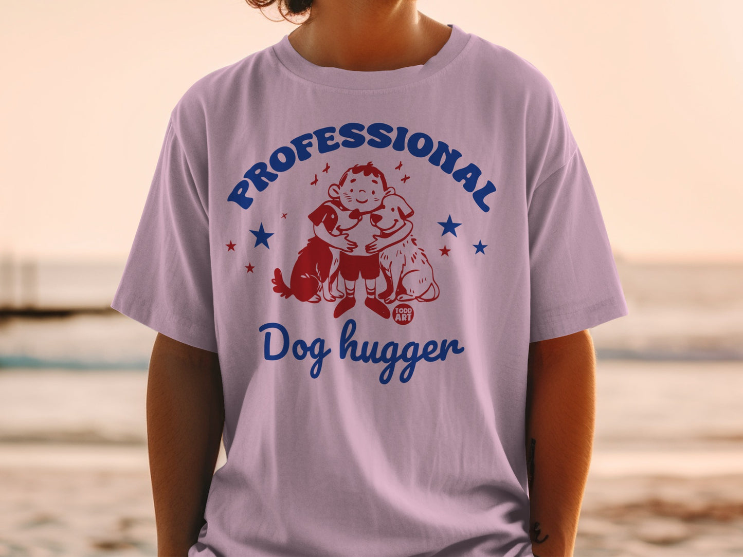 Professional Dog Hugger Graphic Tee Shirt