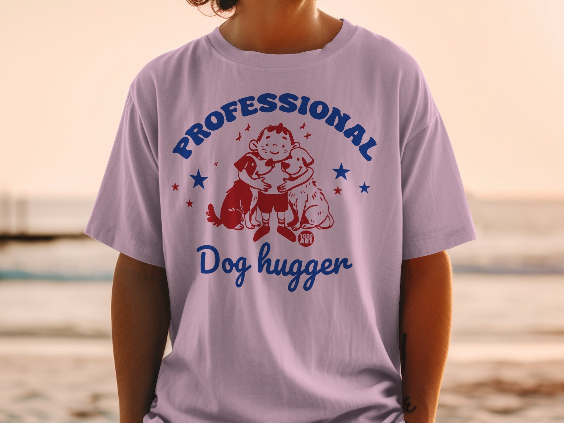 Professional Dog Hugger Graphic Tee Shirt