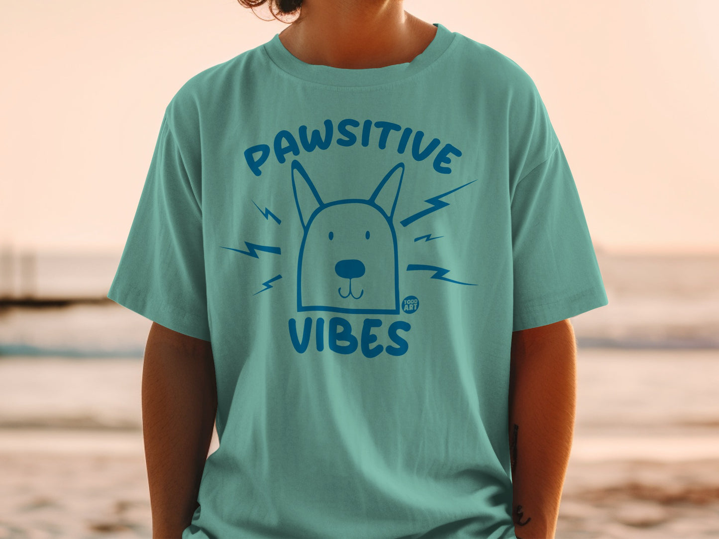 Pawsitive Vibes Graphic Design Unisex T-Shirt