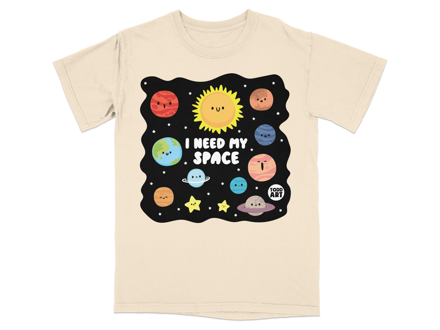 I Need My Space Planets Todd Art Graphic T-Shirt