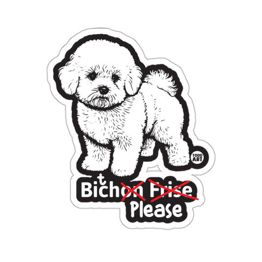 Cute Bichon Frise Please Sticker for Dog Lovers