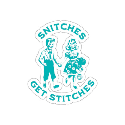 Snitches Get Stitches Artwork With Todd Art Logo sticker