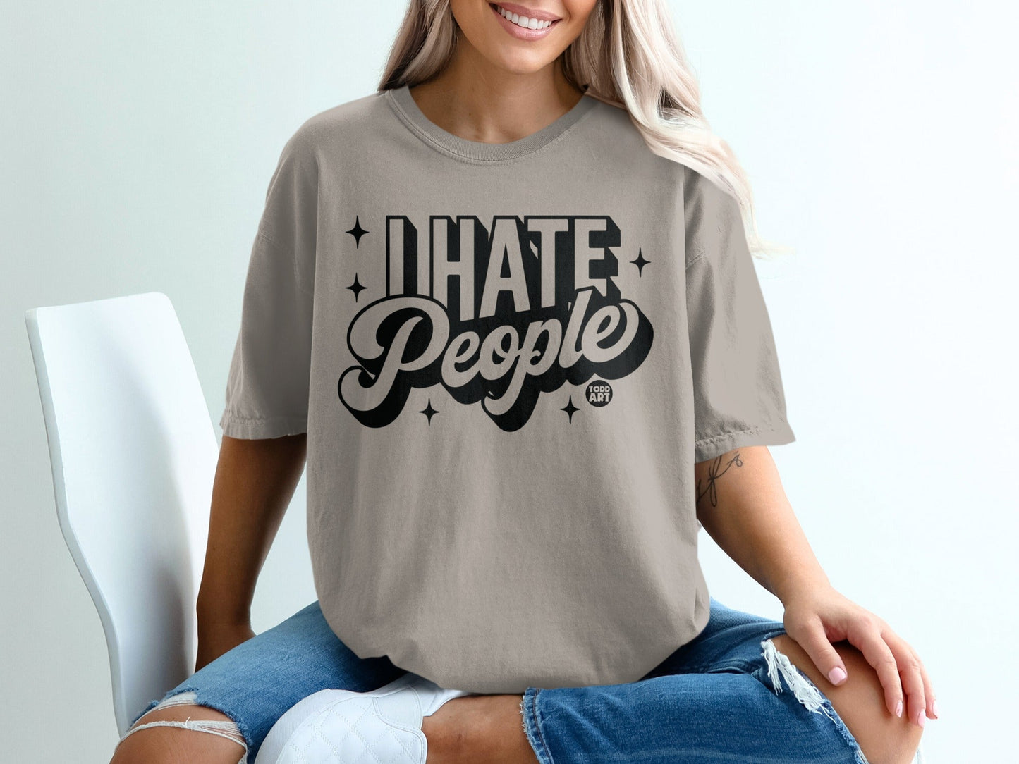 I Hate People Graphic Tee Shirt Statement Apparel