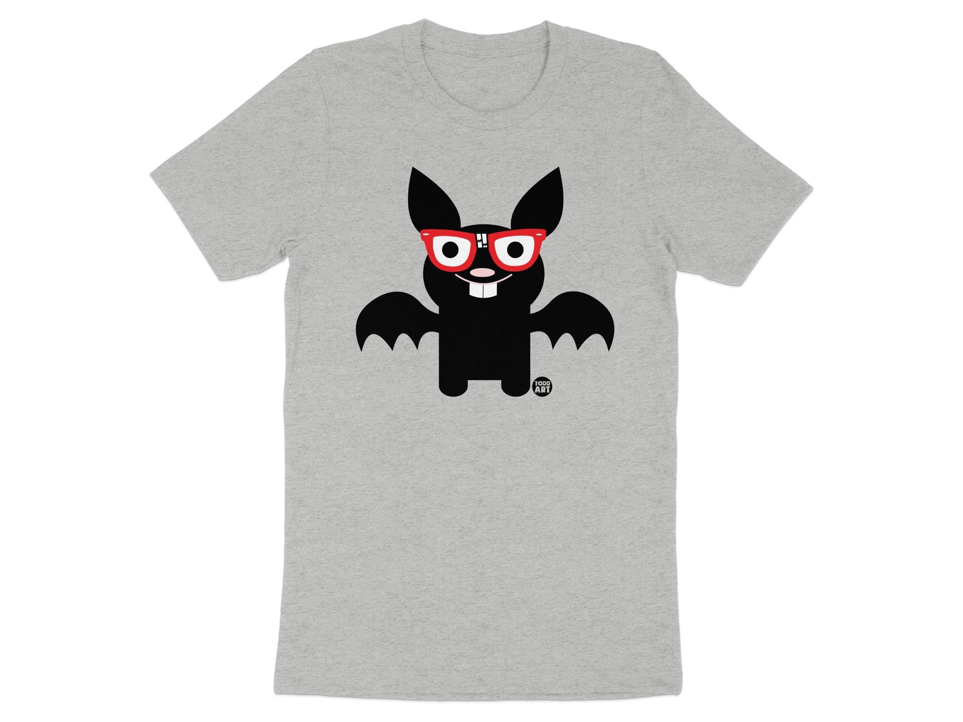 Fun Bat With Glasses Graphic T-shirt For Adults