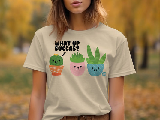 Cute 'What Up Succas?' Graphic Tee Shirt