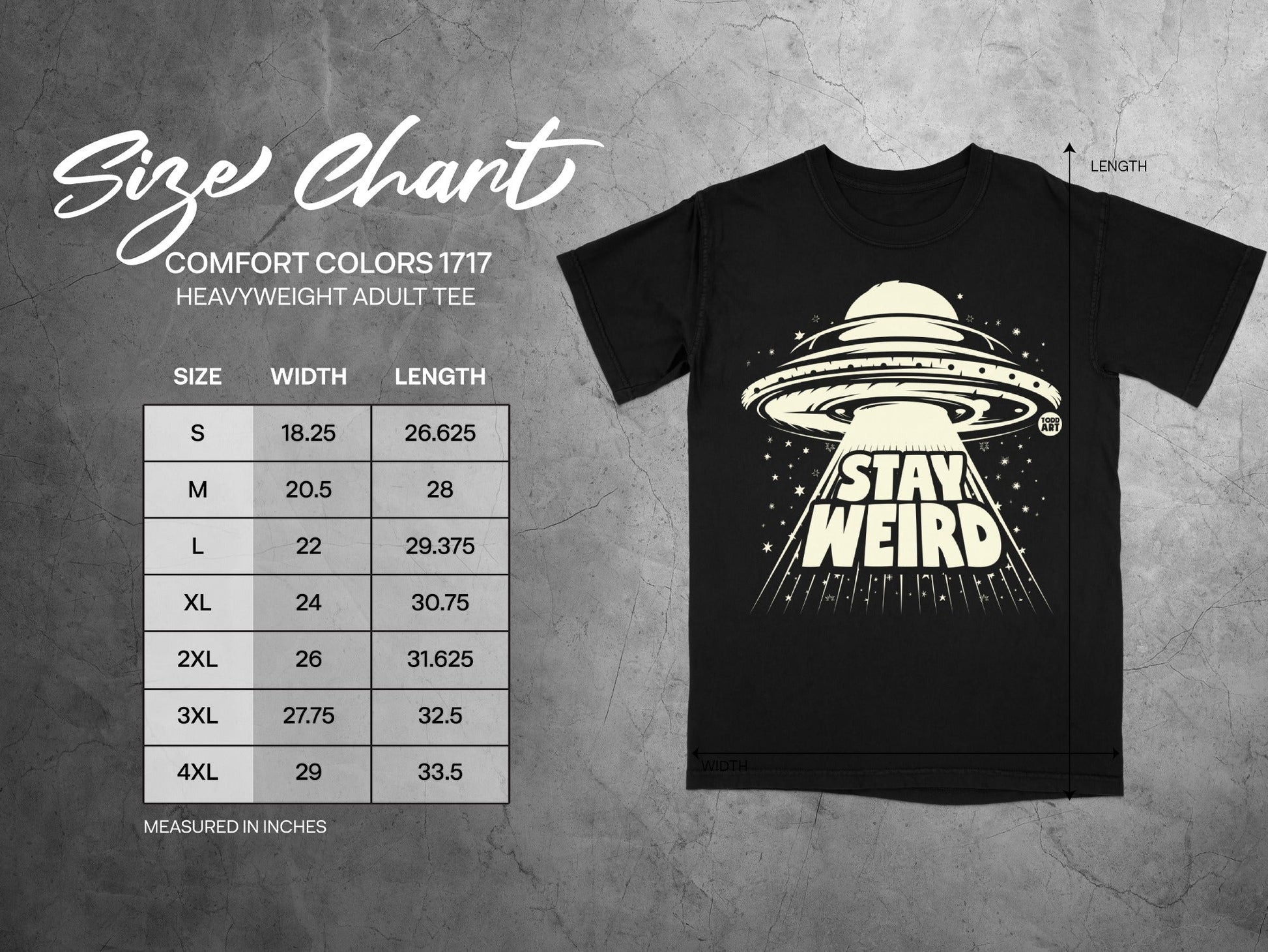 Stay Weird UFO Shirt for Adults Unique Graphic T-Shirt
