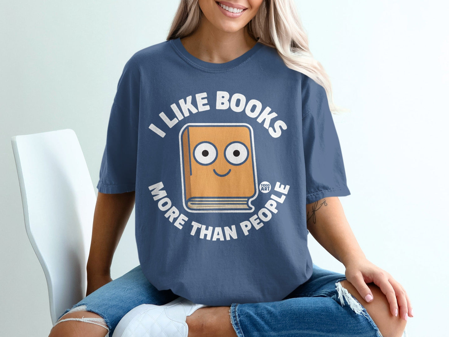 I Like Books More Than People Graphic Shirt