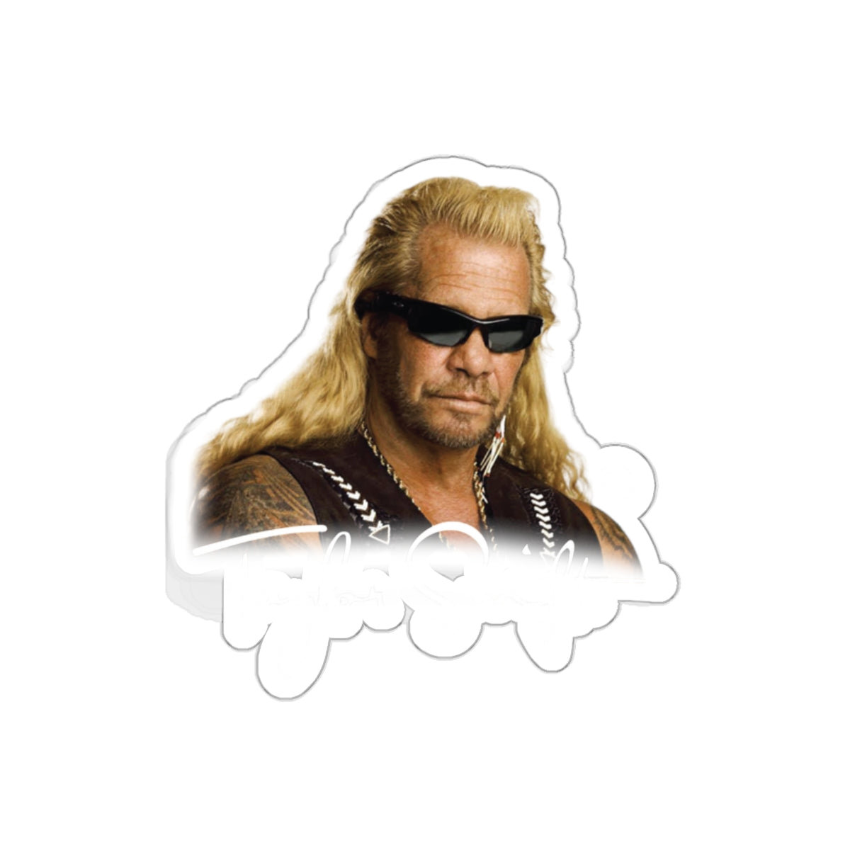 Dog The Bounty Hunter in Sunglasses TV Celebrity sticker