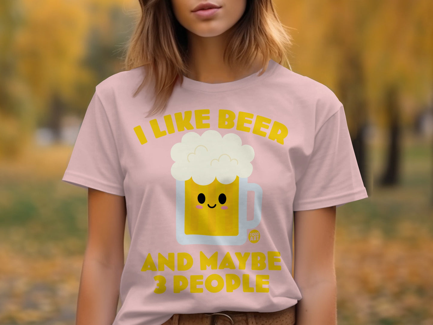 I Like Beer And Maybe 3 People Graphic T-shirt