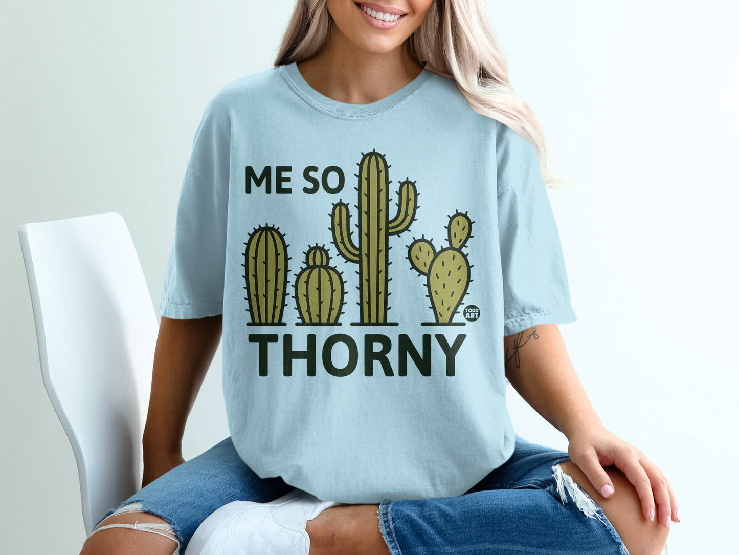 Me So Thorny Cactus Graphic T-Shirt for Casual Wear