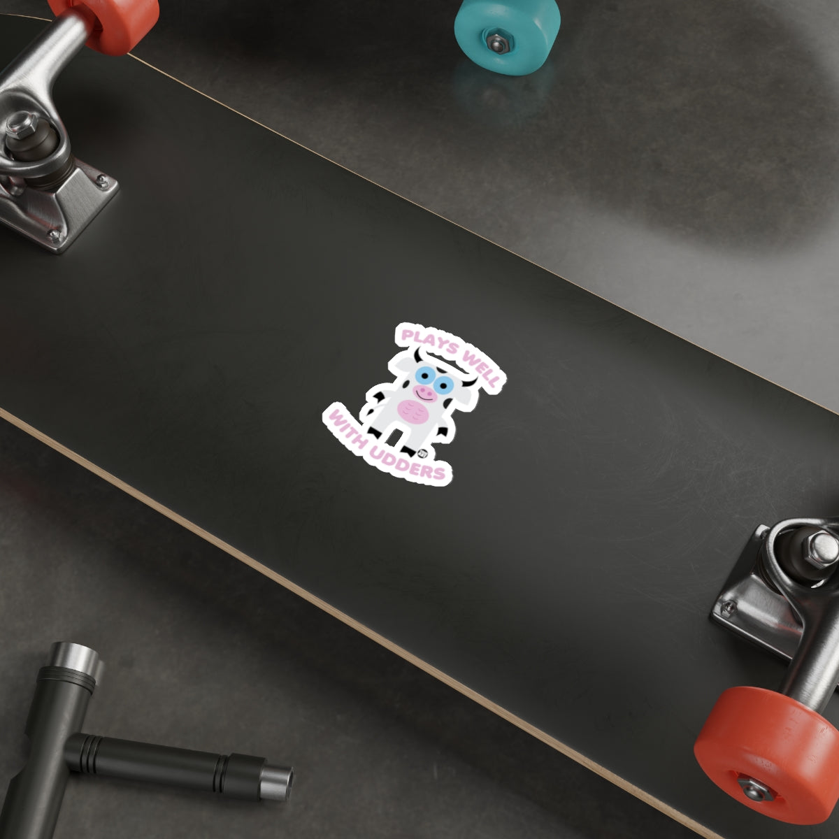 Plays Well With Udders Skateboard Deck