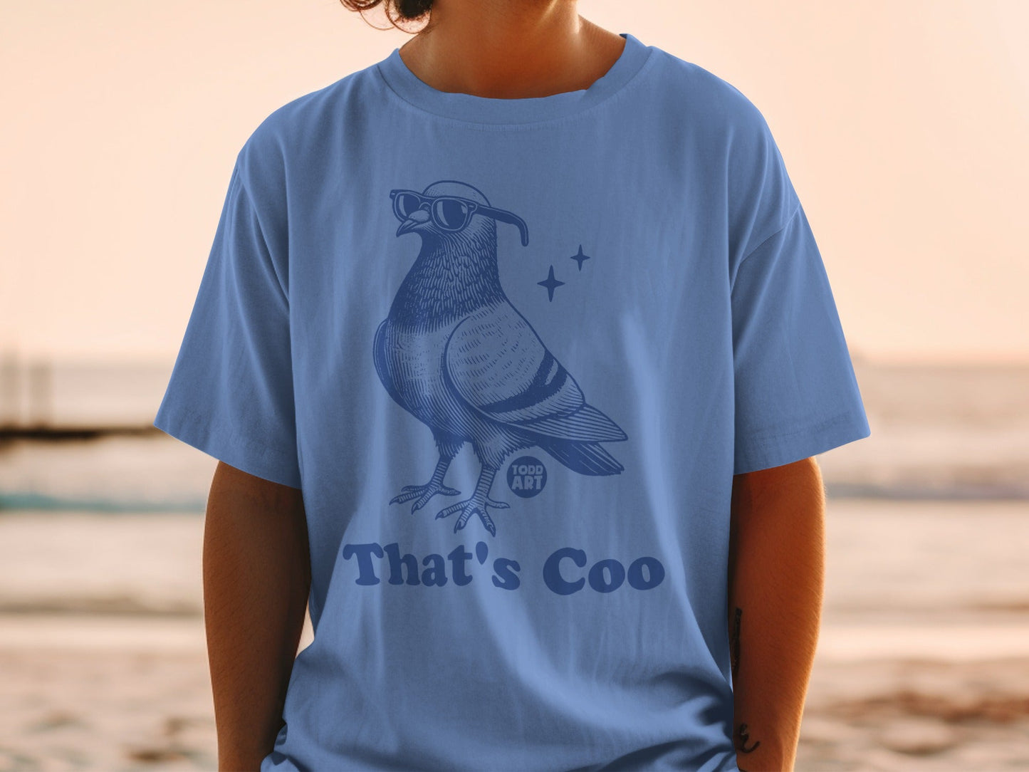 Cool Pigeon with Sunglasses That's Coo T-Shirt