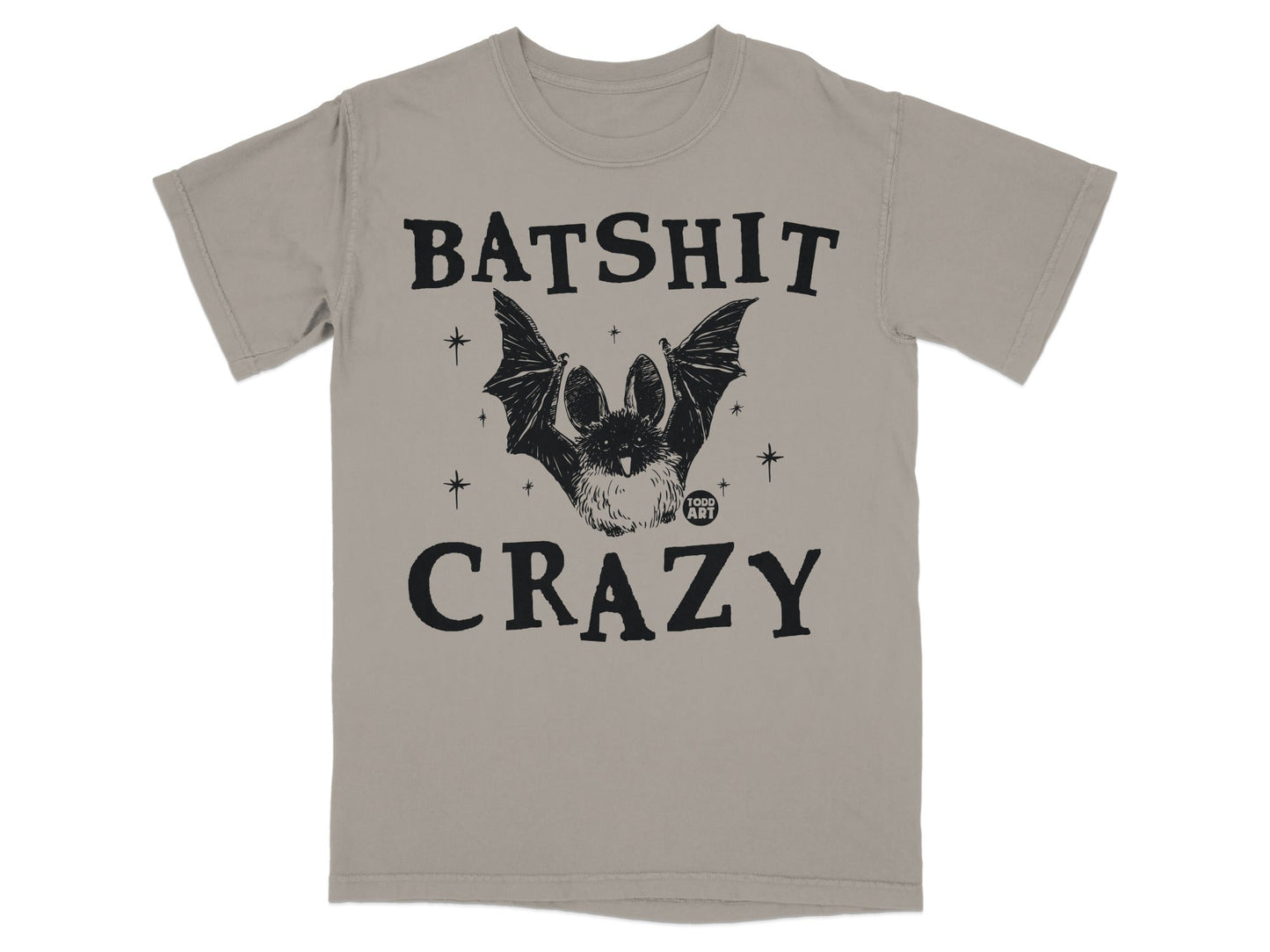 Batshit Crazy Graphic Tee Halloween Shirt Todd Art Design
