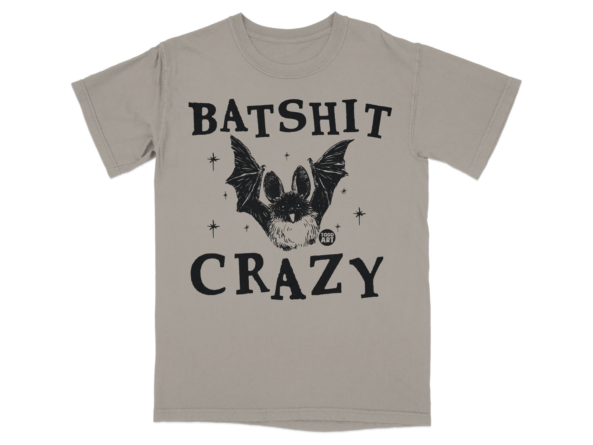 Batshit Crazy Graphic Tee Halloween Shirt Todd Art Design