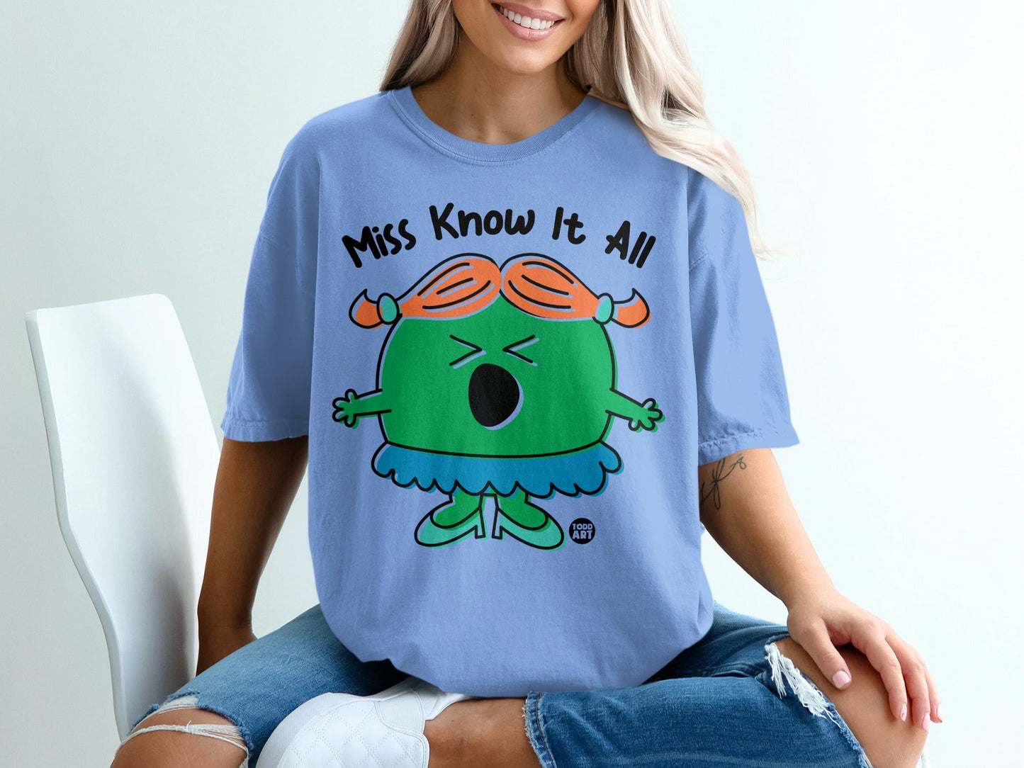 Miss Know It All Graphic T-Shirt for Women Casual Top