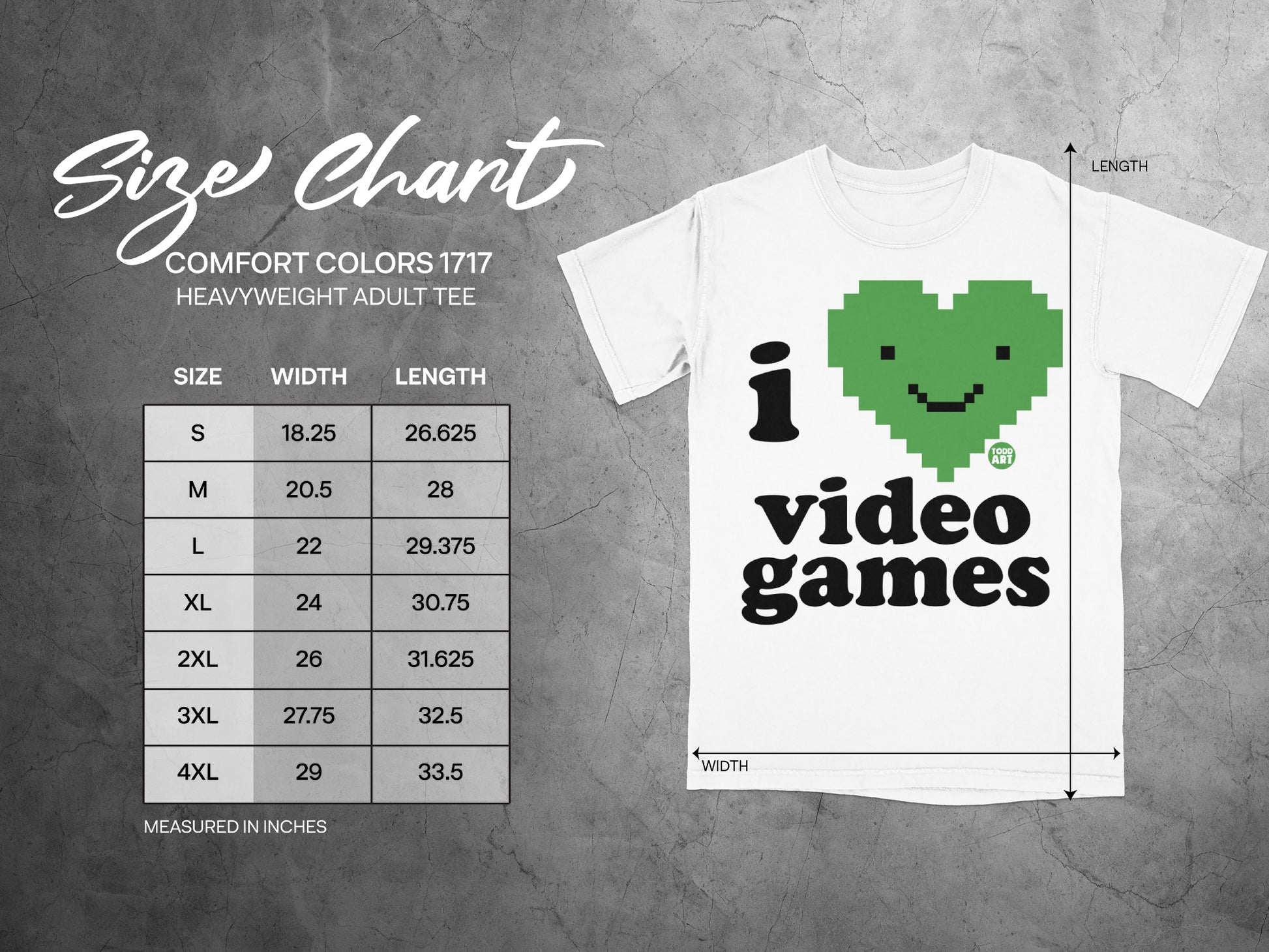 I Love Video Games Graphic Comfort Colors T-shirt