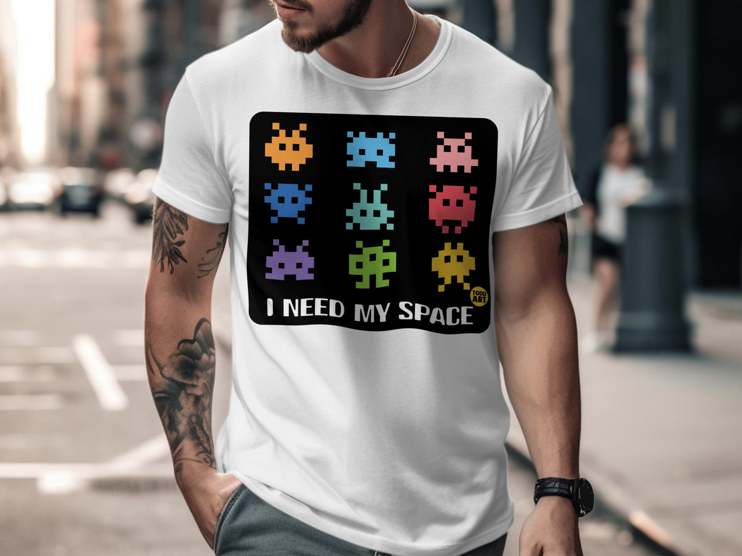 Retro Space Invaders I Need My Space Tee