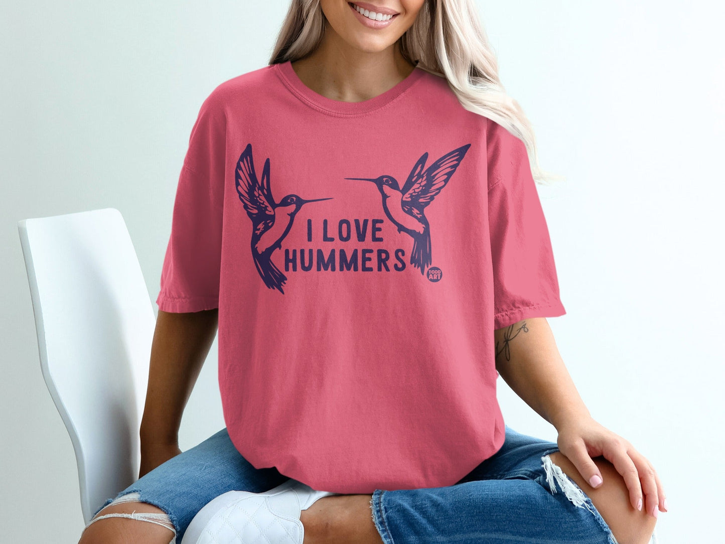 I Love Hummers Graphic Print Women's T-Shirt