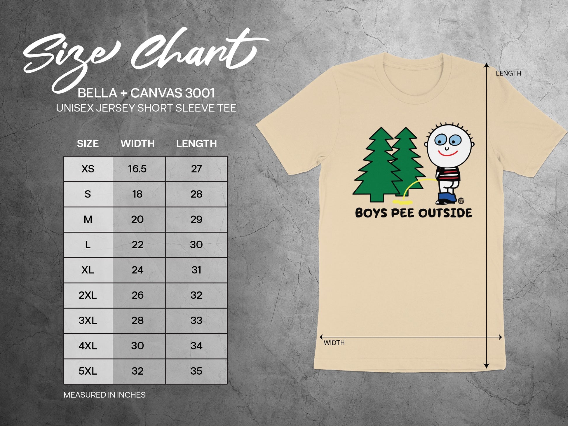 Boys Pee Outside Graphic Tee Shirt for Kids and Adults