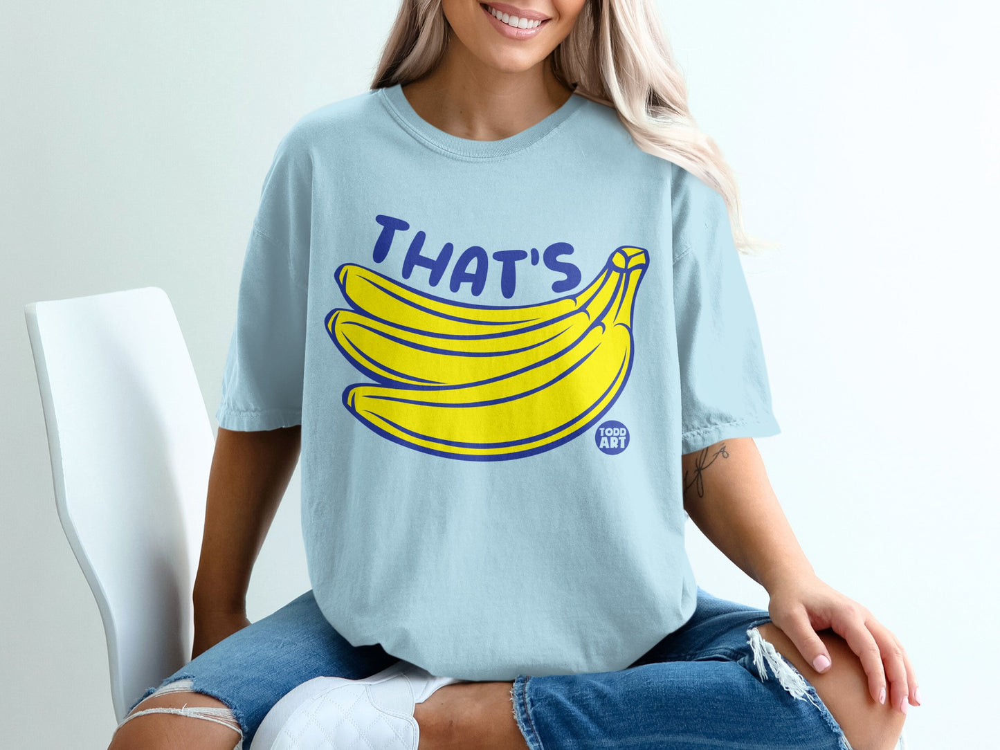 THAT'S Bananas Todd Art Yellow Fruit Graphic Top product type